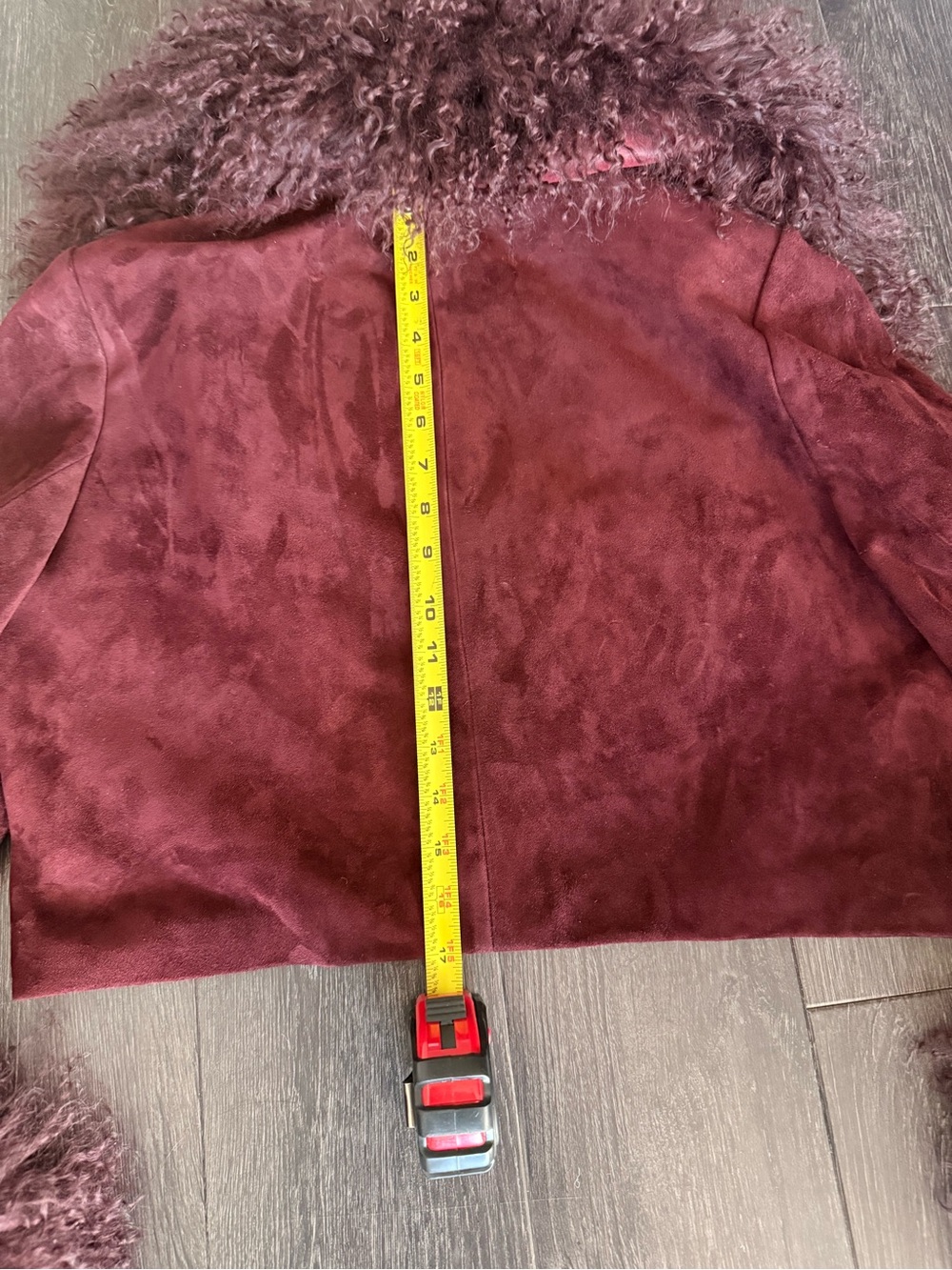 Mongolian Fur Cropped Suede Jacket - Picture 5 of 5